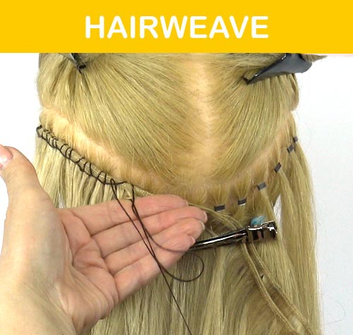 Alfabet Aanhankelijk tempo LA weave hairweave plaatsen met microringen en garen - Online Hair Academy