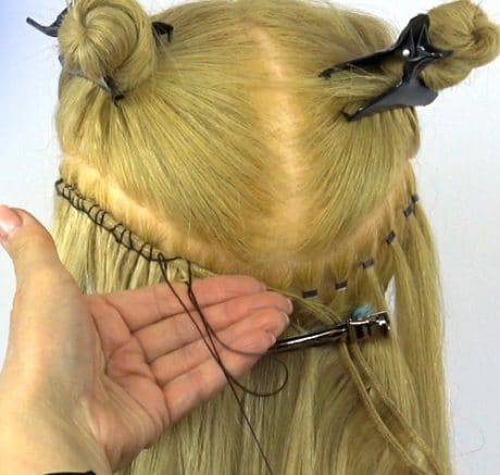 cursus-hairextensions-hairweave-weft-microring-garen-weaving-extensions